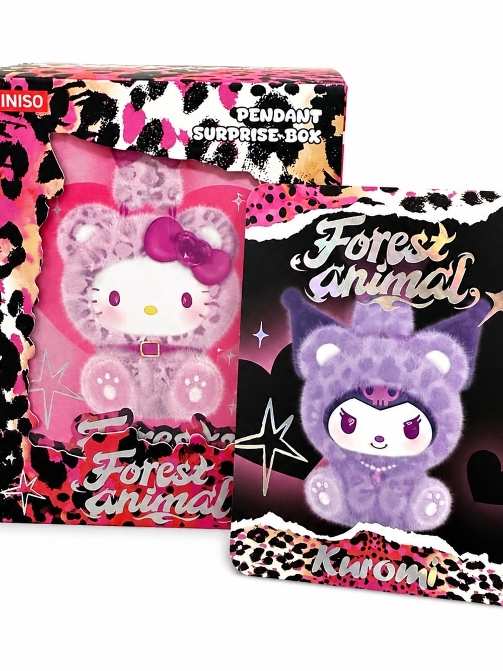 Miniso Sanrio Forest Animal Kuromi Plush Keychain Blind Box